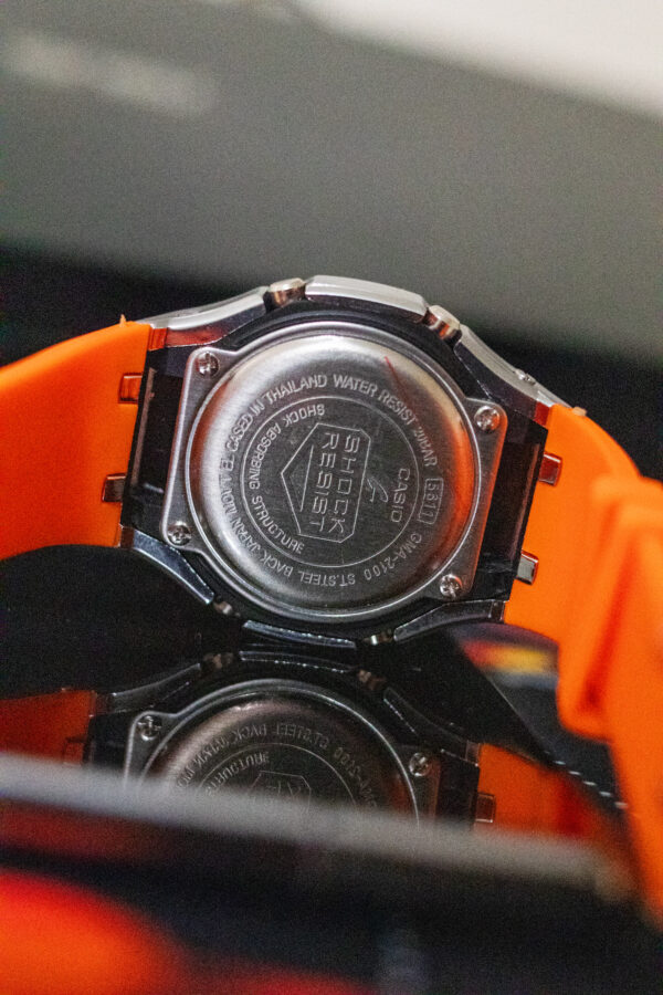 Custom G-Shock GA2100 Casioak - Orange Silver | Men's watch | Gift for him - Image 5