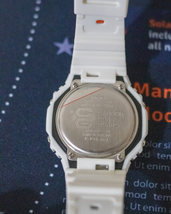 Casio G Shock White Rainbow - CasiOak mod ga2100 - Wrist watch - One year anniversary gifts for boyfriend 1st anniversary gift for husband - Image 3